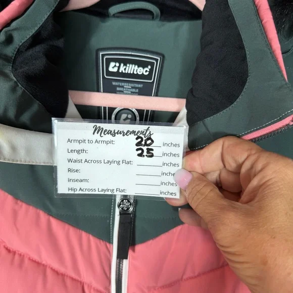 Killtec Women’s KSW 250 Ski Quilted Jacket in Green, Pink, & White Size 8, NWOT - Picture 16 of 16